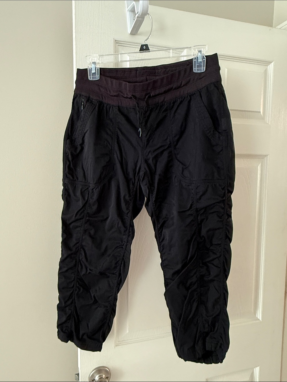 The North Face Black Cropped Ruched Joggers